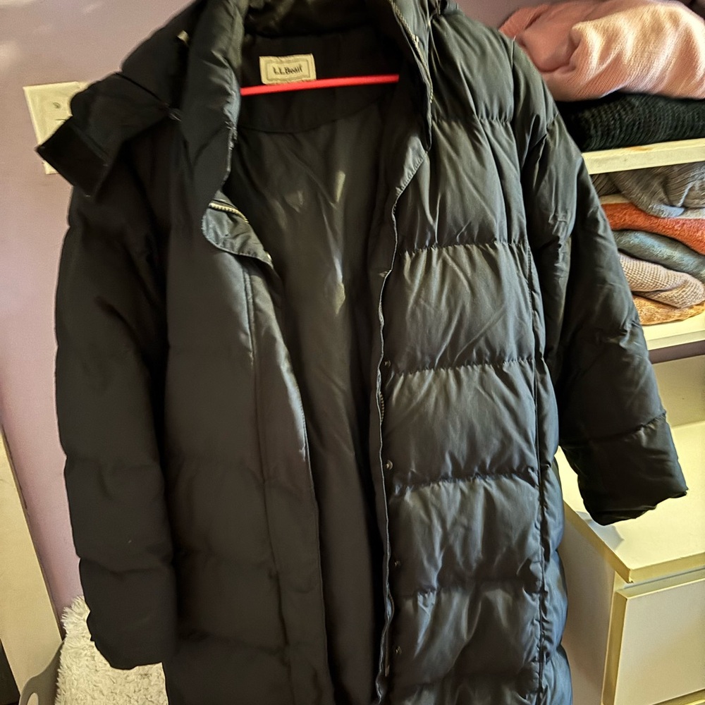 L.L. Bean Midnight Black Quilted Jacket